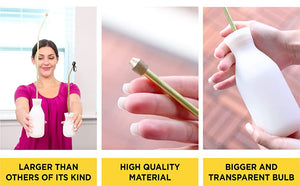Bizzy One Mega Kit 10oz Bulb Duster/Diatomaceous Earth Powder Duster Applicator/Plant Duster/Multi Purpose Indoor and Outdoor Use